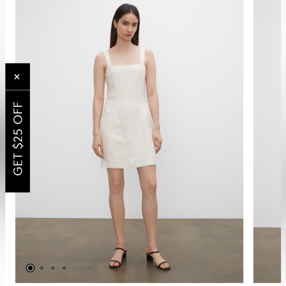 Club Monaco Striped Square Neck Mini Dress